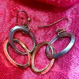 💎 Two-Tone Oval Link Earrings 💎